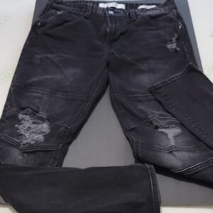 Guess Men's Black Distressed Skinny Jeans